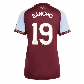 Aston Villa Jadon Sancho #19 Maglia Gara Casa Repliche 2025-26 Donna Maniche Corte